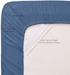 Twin Fitted Sheet Only with Full Elastic & Built in Corner Sheet Straps to - Image 2