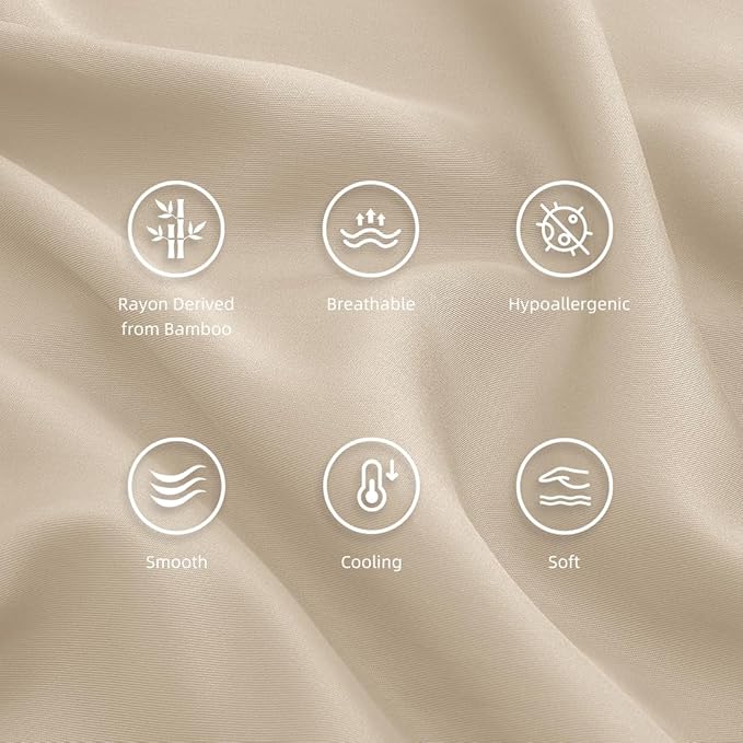 Queen Pillowcases, Cooling Viscose from Bamboo Pillow Covers - Image 5