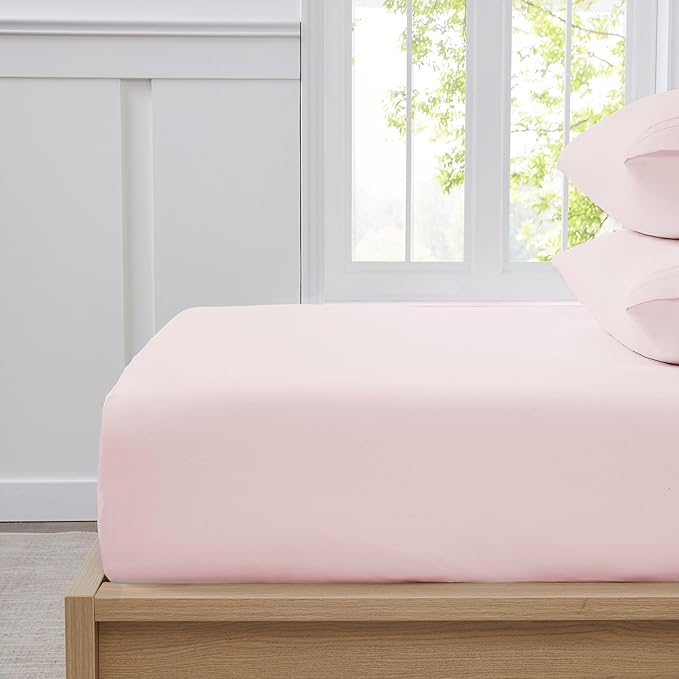 Twin Fitted Sheet Only with Full Elastic & Built in Corner Sheet Straps to - Image 3