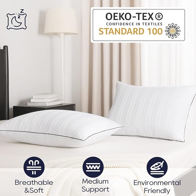 downluxe Bed Pillows Standard Size Set of 2 - Image 6