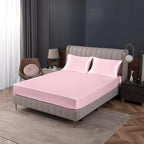 Homiest Blush Pink Satin Fitted Sheet Twin XL Size, Deep Pocket, Luxury & Ultra - Image 9