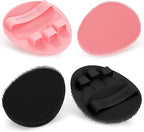 Silicone Body Scrubber 4PCS, 360° Anti-Slip & Enlarged Exfoliating Bath Glove by GEENOA