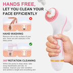 Facial Cleansing Brush, Waterproof Dual-Rotation Face Scrubber Exfoliator - Image 7