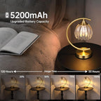 Tulip Table Lamp with 5200mAh Battery & Touch Control, Cordless Lamp with 3 - Image 2
