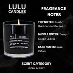 Lulu Candles | Blackcurrant & Rose | Smells Musky & Floral | Luxury Scented Soy - Image 2