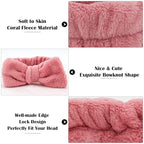 Ondder Spa Headband for Washing Face 8 Pack Dark Pink Skincare Headbands for - Image 2