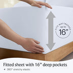 LuxClub 5 PC Sheet Set Bed Sheets Deep Pockets 16" Eco Friendly Wrinkle Free - Image 6