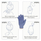 Evridwear Exfoliating Dual Texture Bath Gloves - Image 5