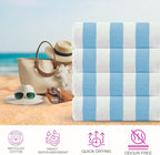 CASA COPENHAGEN Cabana Beach Towel Designed in Denmark Rough and Tough - Image 3
