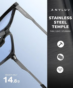 ANYLUV Blue Light Glasses for Men, Lightweight Computer Gaming Glasses - Image 5