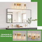 PARTPHONER 3-Light Bathroom Light Fixtures, Brushed Gold Vanity Light - Image 6