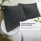 Kickoff Viscose Bamboo Pillowcase, 100% Organic Hidden Zippered Viscose Bamboo - Image 3