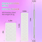 Pre-Treatment Cuticle Pusher, ASTONFOG Dual Ended Cuticle Remover Russian Prep - Image 2