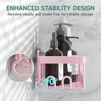 Veken Large Capacity Shower Caddy 6-Pack, No Drilling & Rustproof, Adhesive - Image 2