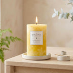 Aroma Naturals Essential Oil Orange and Lemongrass Scented Pillar Candle - Image 5