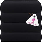 CASA COPENHAGEN Wafffle 4Pcs 100% Egyptian Cotton Large Designer Towels Gift by CASACOPENHAGEN