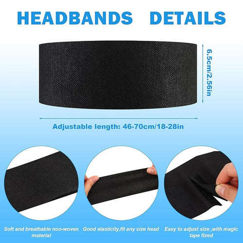 128 Pieces Disposable Spa Facial Headbands Stretch Non Woven Facial Headbands - Image 2