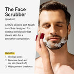 Silicone Face Scrubber for Men Facial Cleansing Brush Silicone Face Wash Brush - Image 4