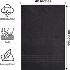 Pack of 2 Jumbo Bath Sheet 40 x 80 Inches, Extra Large Lightweight & Quick Dry - Image 2