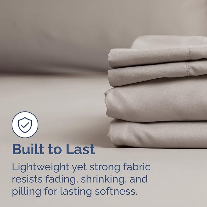 Lightweight 4 Piece Bed Sheet Set King Size - Image 4