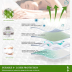 UNILIBRA Twin XL Mattress Pad Waterproof Rayon Made from Bamboo, Fitted Deep - Image 3