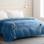 HOMLYNS LuxeHeat Heated Blanket Electric Blanket King Size, Soft Flannel Sherpa - Image 7