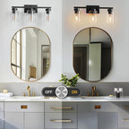 PARTPHONER 3-Light Bathroom Light Fixtures, Matte Black Vanity Light - Image 7