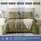 Sasttie California King Comforter Set, 7 Pieces Cal King Bed in a Bag, Complete - Image 8