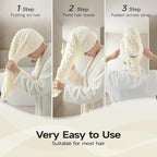 REDKISS 4 Pack Extra Large Hair Towels - Image 3