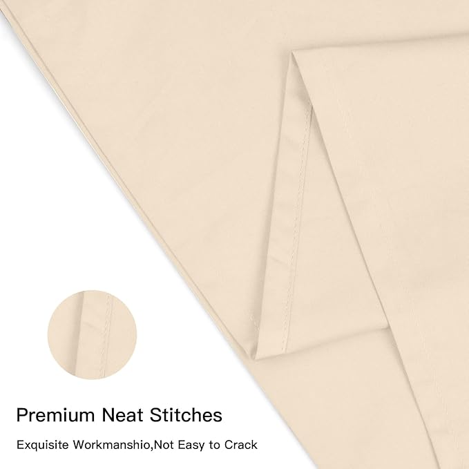 100% Cotton Standard Pillowcases Set of 2, Deep Dream 600 Thread Count Pillow - Image 4
