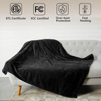 Tefici Electric Heated Blanket Throw, Super Cozy Soft 2-Layer Flannel 50" x 60" - Image 2