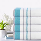 CASA COPENHAGEN White Bay 4Pcs 100% Egyptian Cotton Designer Hand Towels Gift - Image 2