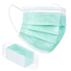 Borje Green Disposable Face Mask 100 Pcs Green Face Masks 3 Ply Protection Masks by Borje