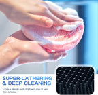 Manmihealth Silicone Back Scrubber & Soft Shower Face Brush Set 4 PCS, - Image 4
