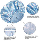 Shower Caps for Women, Double Layers Shower Cap Reusable Waterproof, Bathing - Image 5