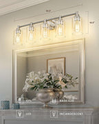 FEMILA 32" Bathroom Vanity Light, Brushed Nickel Bathroom Lights Over Mirror - Image 2