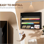OmySalon Wall Mounted Display Rack, 47.6-Inch 3-Tier LED Nail Polish Organizer - Image 6