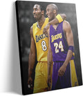 Kobe Bryant Canvas Wall Art Print Poster, Iconic Basketball Player Dual-Era by BBFMAKE