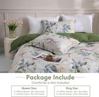 LONAVA Queen Botaincal 3 Pcs Duvet Cover Set, Breathable Soft Microfiber Forest - Image 6