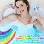 Rainbow Bath Bombs for Kids, Handmade 8 Pcs Kid Bath Bombs Gift Set, Easter - Image 5