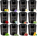 12 Pack Scented Black Candles Gift Set, Natural Soy Wax Aromatherapy Candles - Image 3