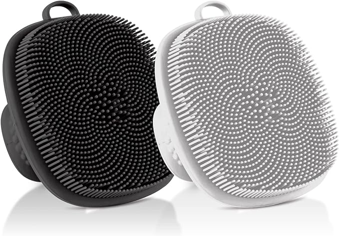 Face Scrubber 2Pack Silicone Face Scrubber by -100SoftSilicone-