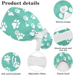 Adjustable Brown Dachshund Dog Blue Surgical Scrub Cap - Image 4