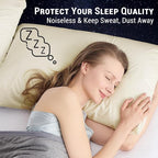 Gogreen Bamboo Rayon Waterproof Pillow Protector, Breathable Pillow Cover - Image 5