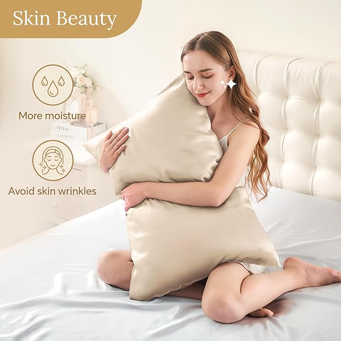 INFIIXSO Mulberry Silk Pillow Cases King Size Set of 2, Silk Pillowcase - Image 3