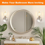 DLLT Wall Sconces Set of Two: Modern Bathroom Vanity Light Fixtures - Image 3