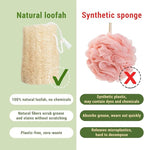Natural Loofah 6-Pack, 4 Inch 100% Plant Fiber Exfoliating Sponge, Spa & Shower - Image 4