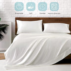 MR&HM Satin Bed Sheets, Full Size Sheets Set - Image 5