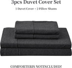PURE ERA Jersey Knit Duvet Cover Set 100% T-Shirt Cotton Super Soft Comfy 3pc - Image 7