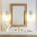 SOLFART 1 Light Vintage Vanity Light Brushed Nickel Bathroom Light Fixture Over - Image 2